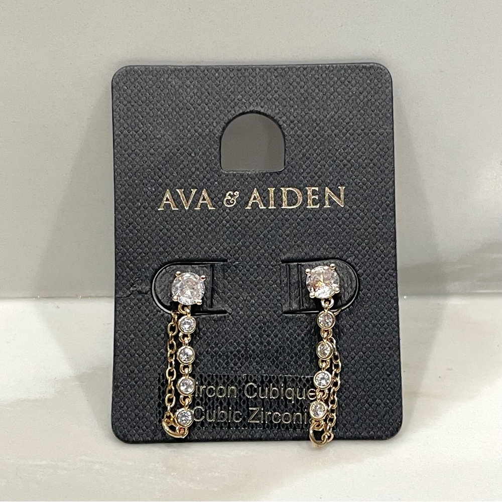 🟤2/$25 NEW Ava & Aiden Cubic Zirconia Dangle Earrings
